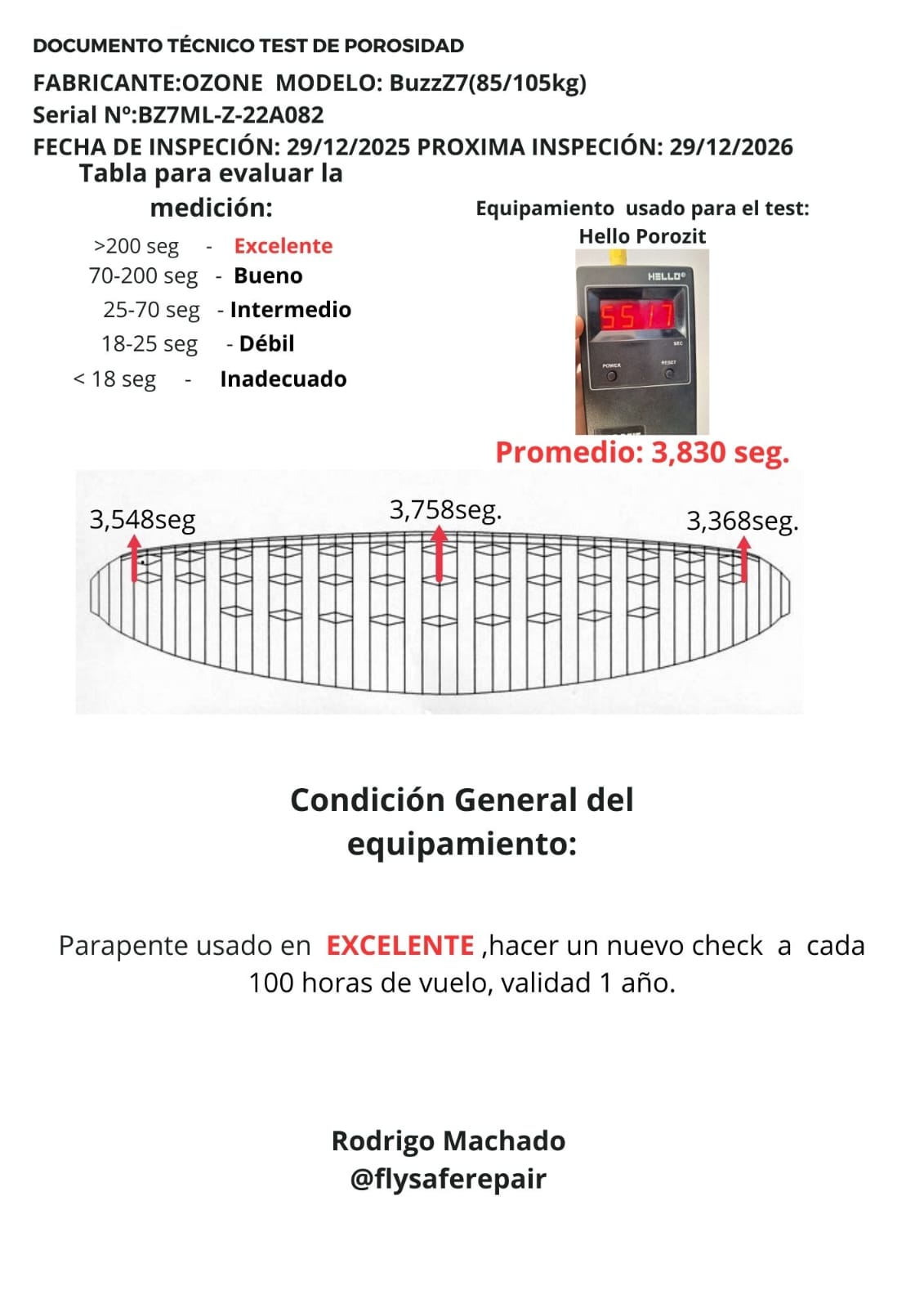 Ozone Buzz Z7 ML 85-105 Kg - 100 horas — foto 2